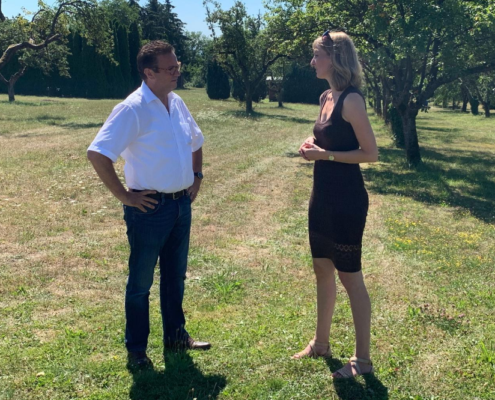 Isabell Huber mit Landwirtschaftsminister Peter Hauk in Bad Wimpfen